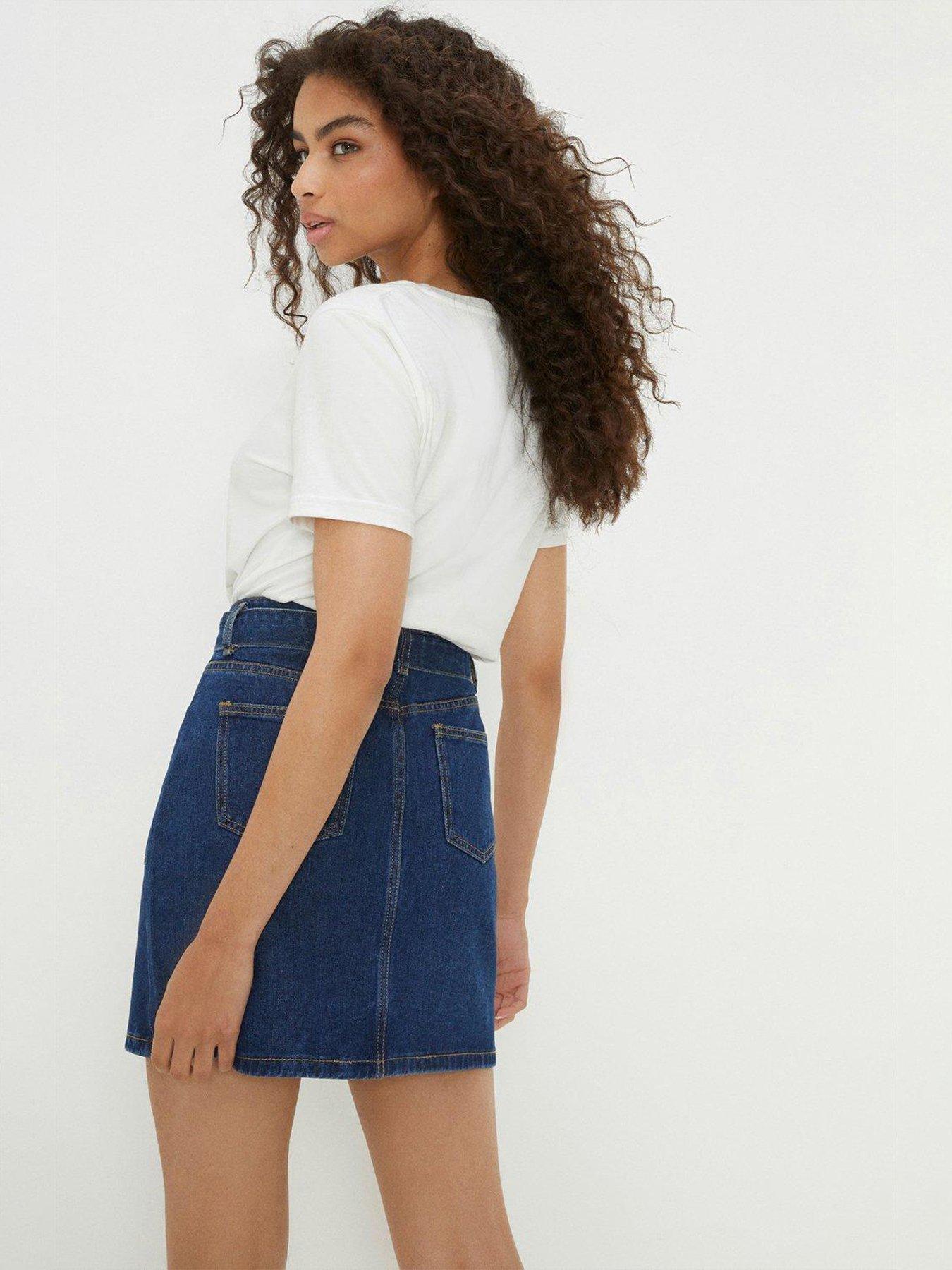 Denim mini shop skirt dorothy perkins