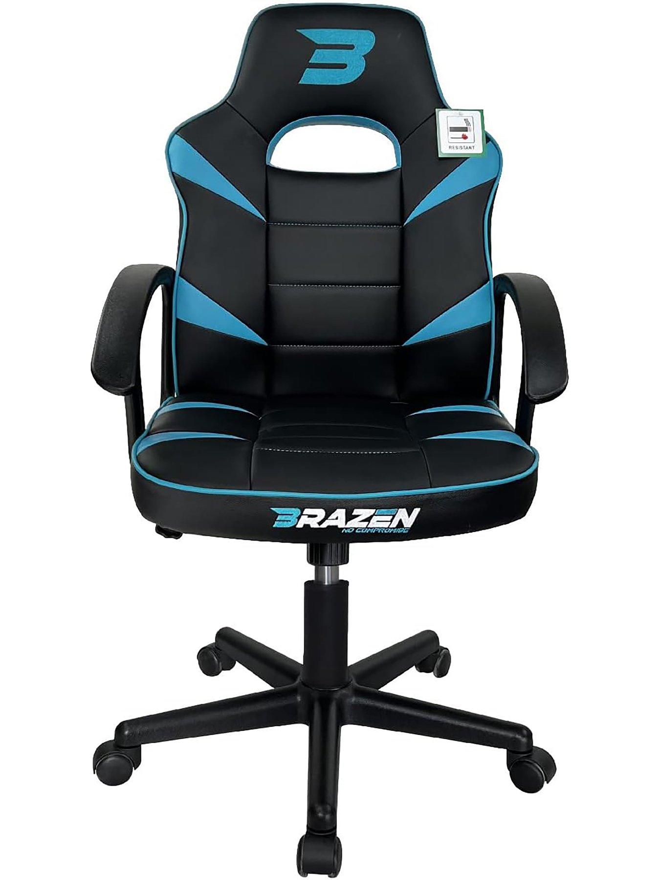 BraZen Valor Mid Back PC Gaming Chair Blue very.co.uk