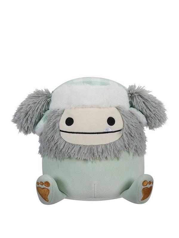 Image 1 of 7 of Squishmallows Festive Squishmallow Evita the Grey Bigfoot with Trapper Hat
