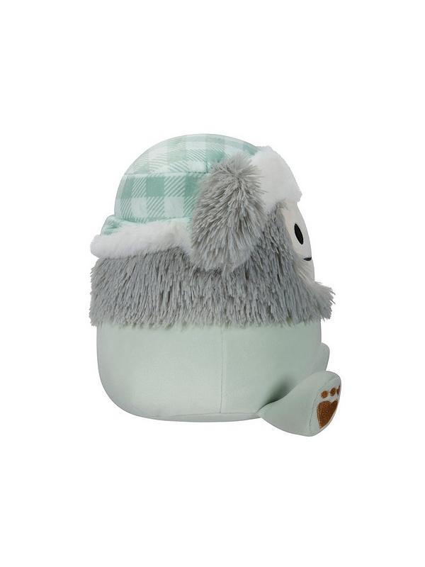 Image 3 of 7 of Squishmallows Festive Squishmallow Evita the Grey Bigfoot with Trapper Hat