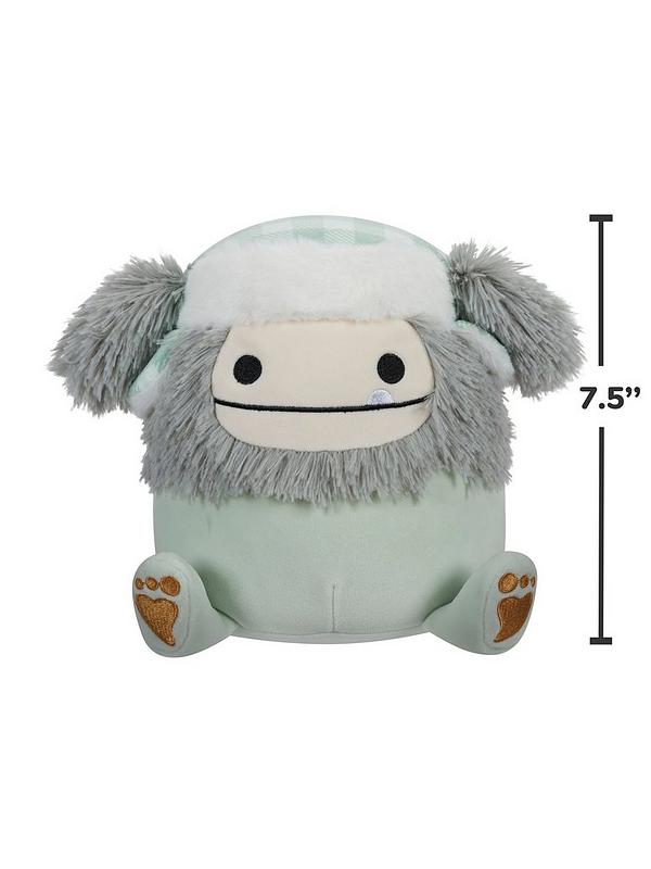 Image 5 of 7 of Squishmallows Festive Squishmallow Evita the Grey Bigfoot with Trapper Hat