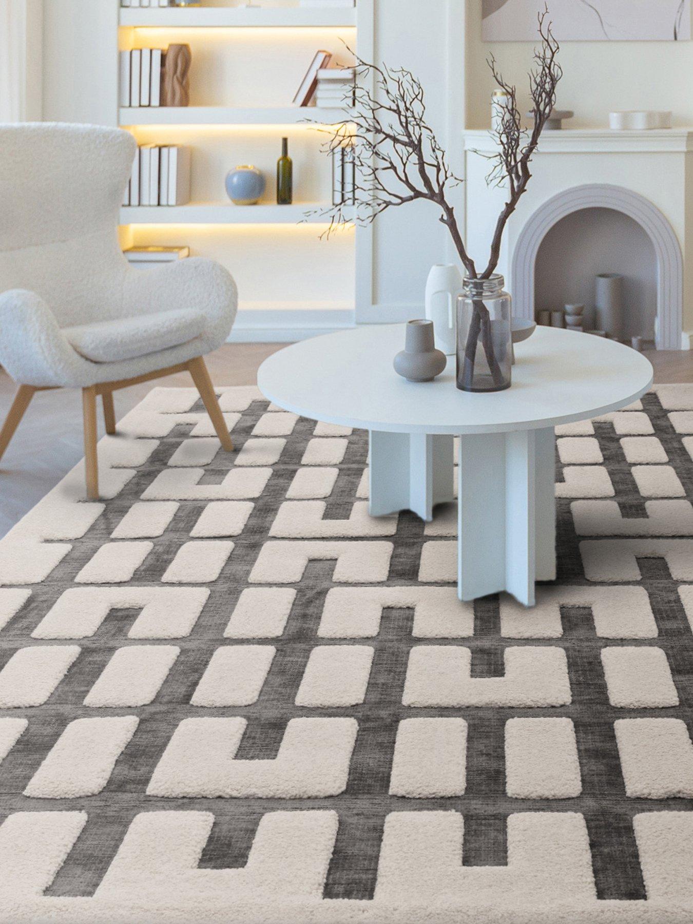 Asiatic Valley Charcoal and Ivory Junction Rug | very.co.uk