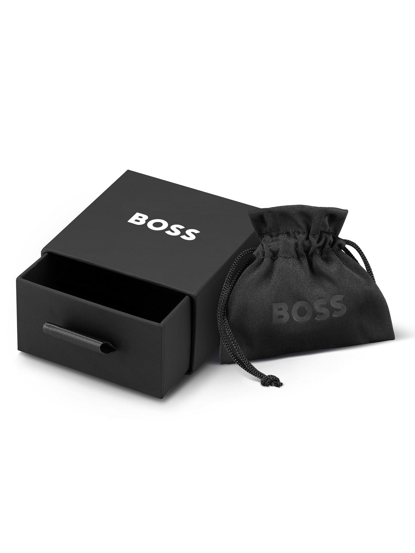 Image 2 of 3 of BOSS Ladies Iona Stainless Steel Crystal Stud Earrings