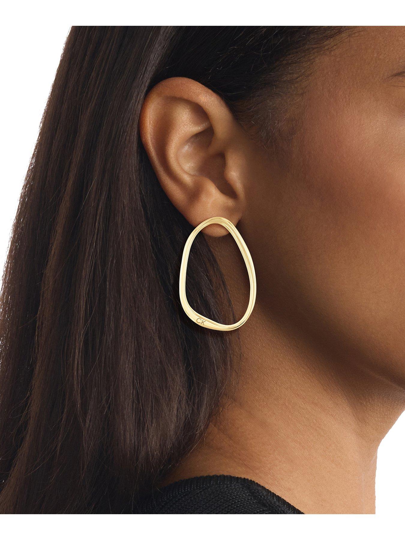 Image 3 of 3 of Calvin Klein Women's Calvin Klein gold plated earrings