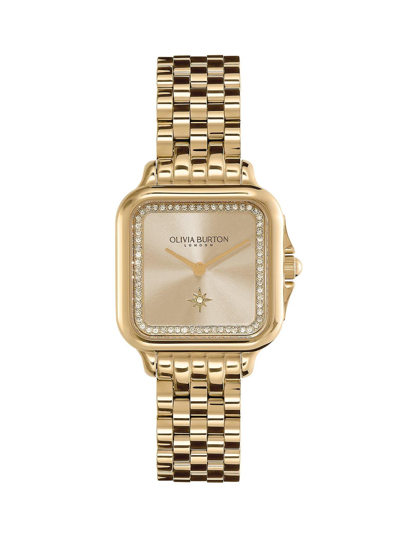 Olivia Burton 28mm Grosvenor Light Gold Watch