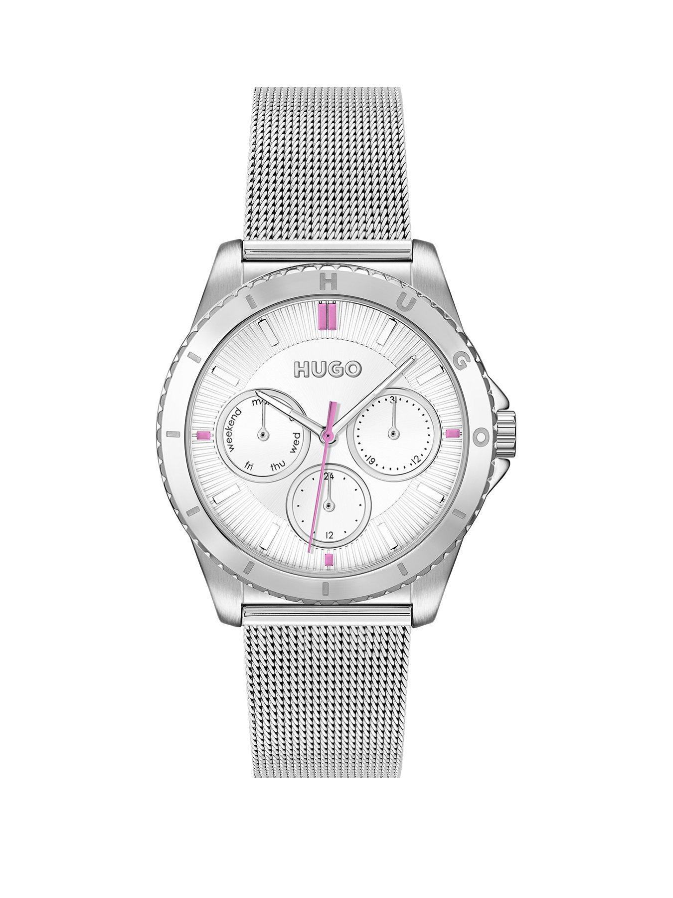 Product photograph of Hugo Ladies Hugo Dance Stainless Steel Watch from very.co.uk
