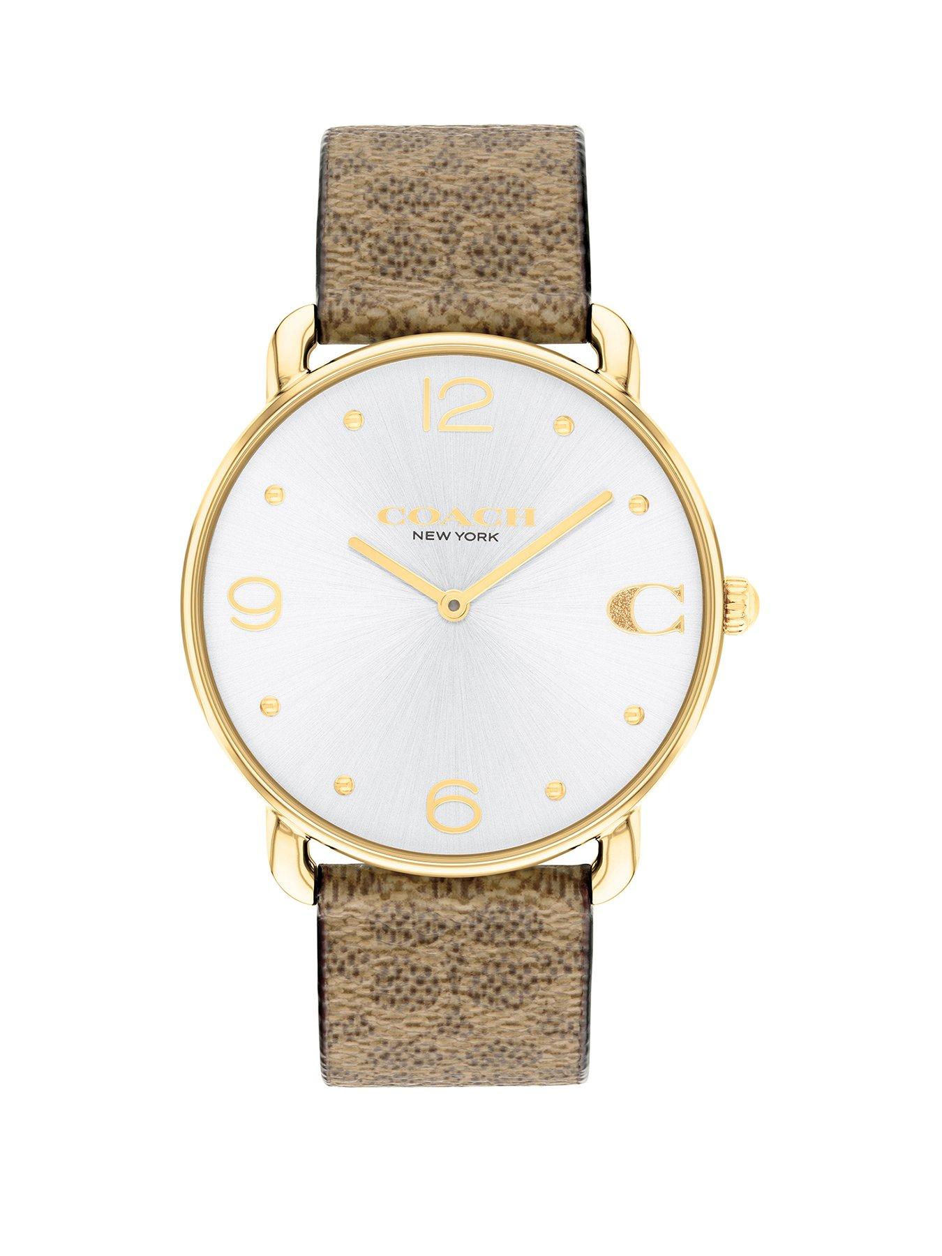 Product photograph of Coach Ladies Elliot Signature Watch from very.co.uk