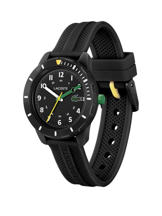 stillFront image of lacoste-kids-1212-black-silicone-watch