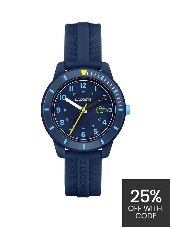 front image of lacoste-kids-1212-navy-silicone-watch