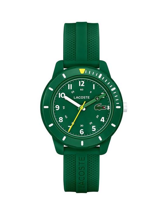 front image of lacoste-kids-1212-green-silicone-watch