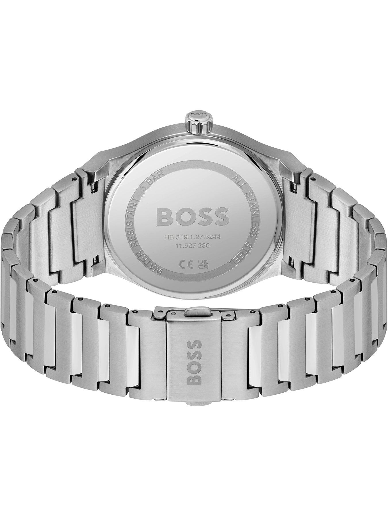 Image 3 of 6 of BOSS Gents CANDOR Stainless Steel Bracelet Watch with Green Dial