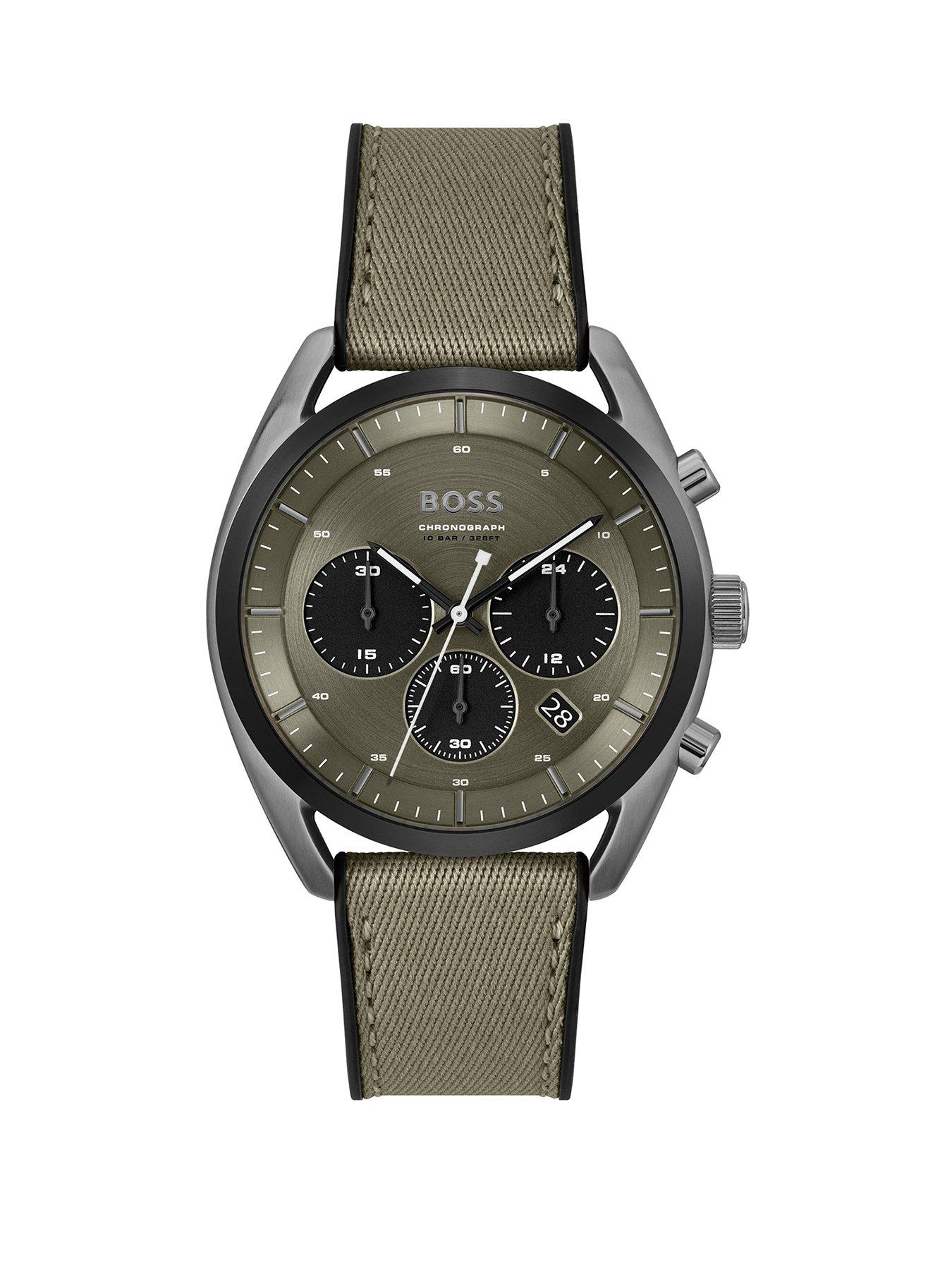 Product photograph of Boss Gents Boss Top Grey Ip Watch from very.co.uk