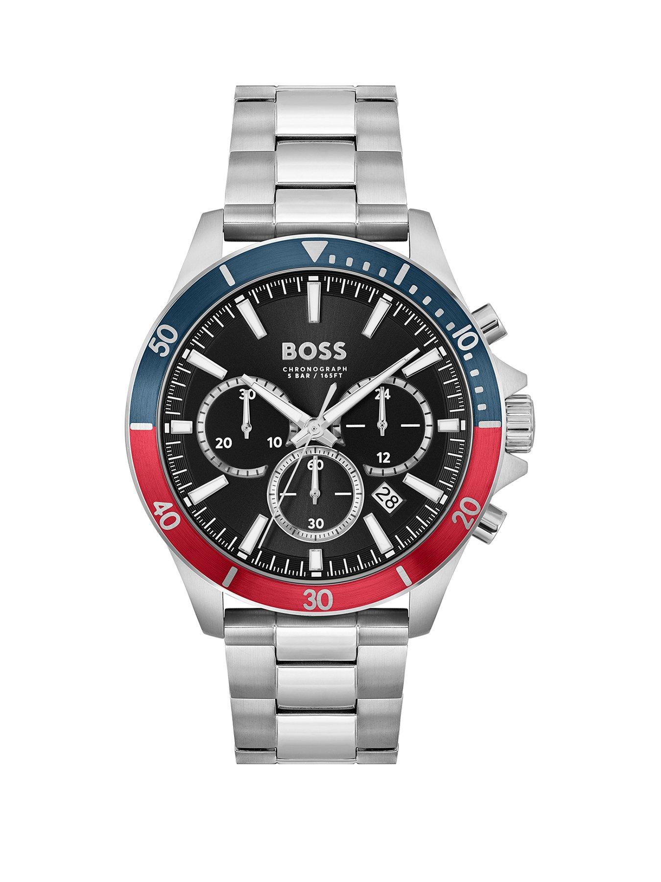 Product photograph of Boss Gents Troper Chronograph Watch from very.co.uk