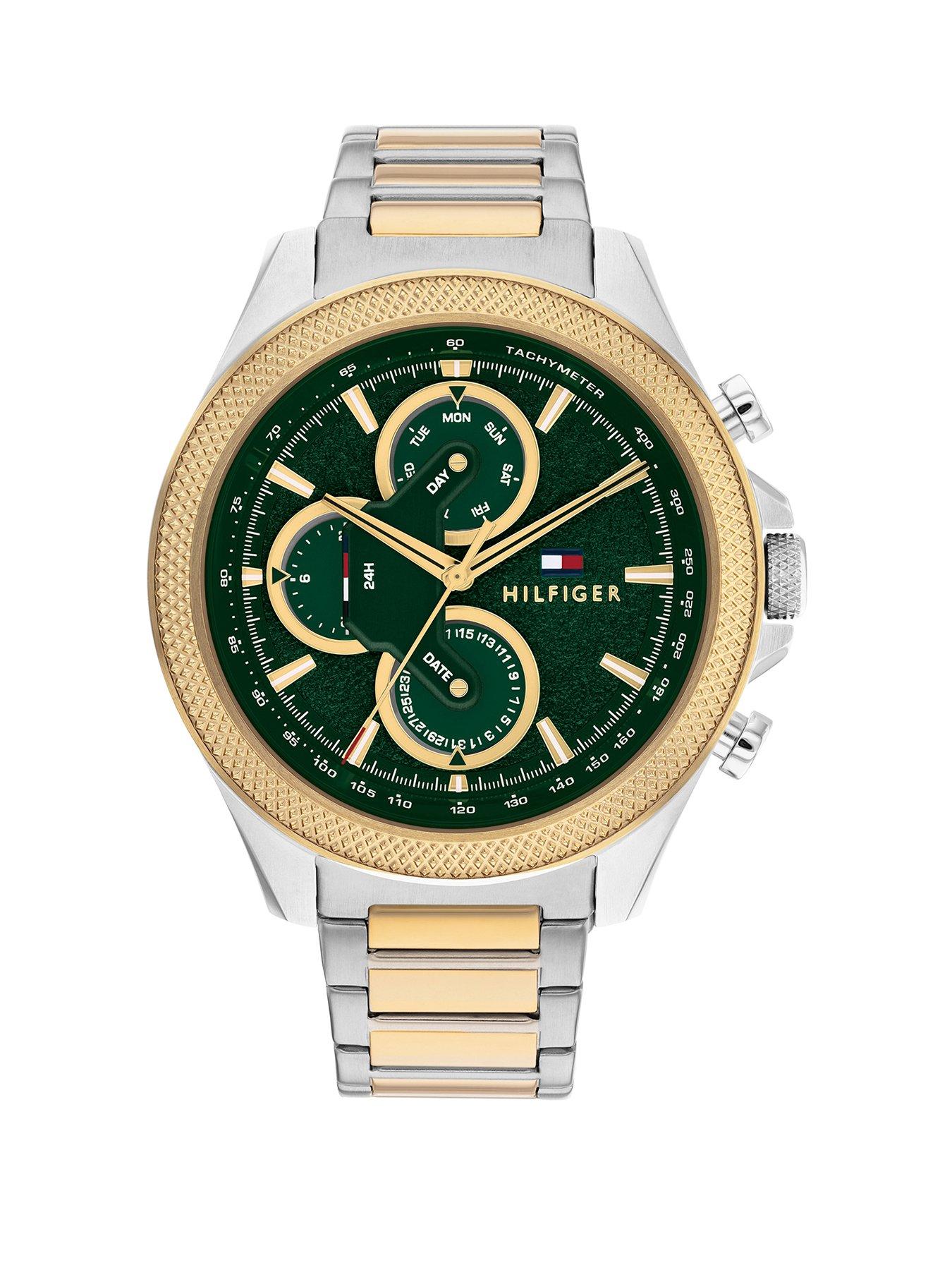 undefined two tone stainless steel and gold plated men's watch