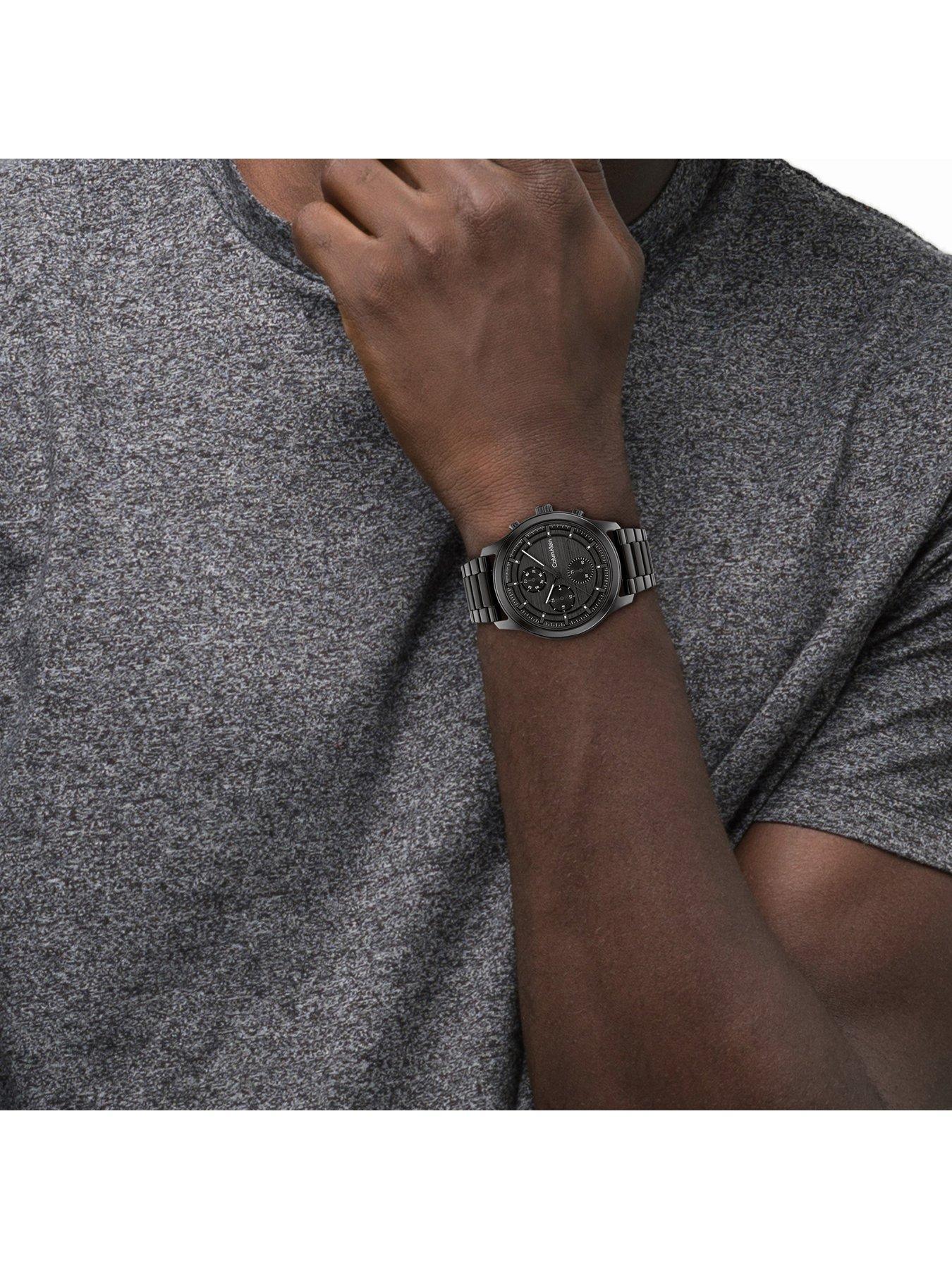 Image 4 of 5 of Calvin Klein Gents Calvin Klein Black IP Bracelet Watch