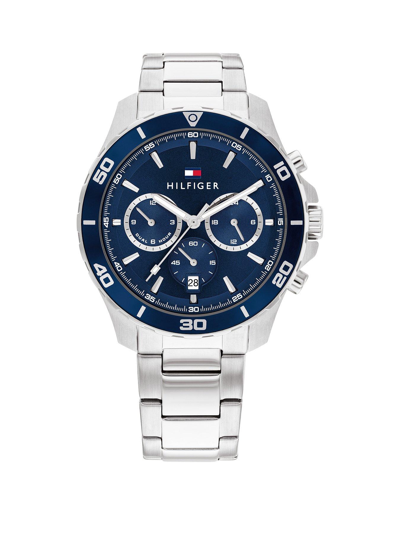 Product photograph of Tommy Hilfiger Stainless Steel Men S Watch from very.co.uk