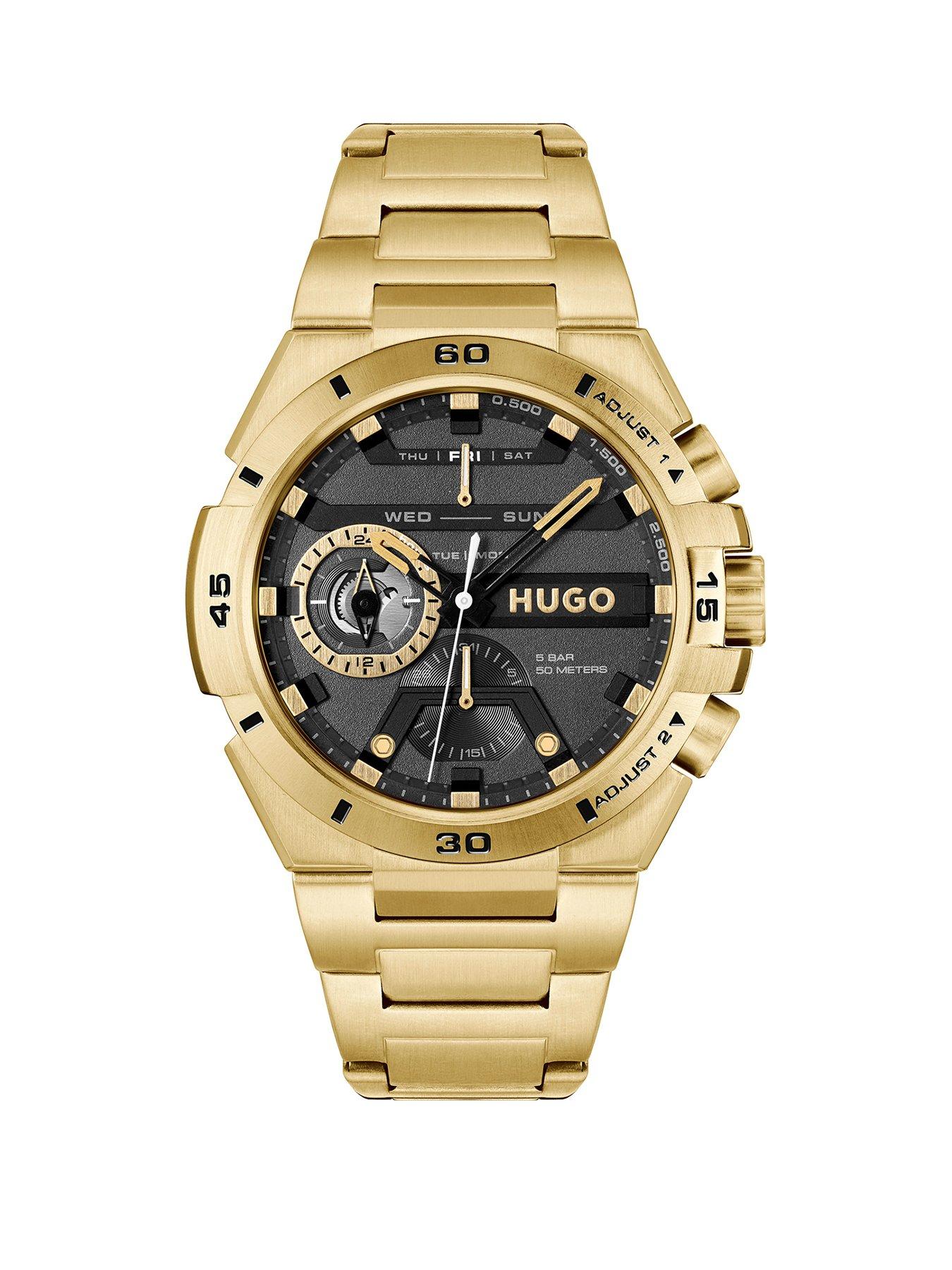undefined Gents #WILD Light Yellow Gold IP Multifunction Watch