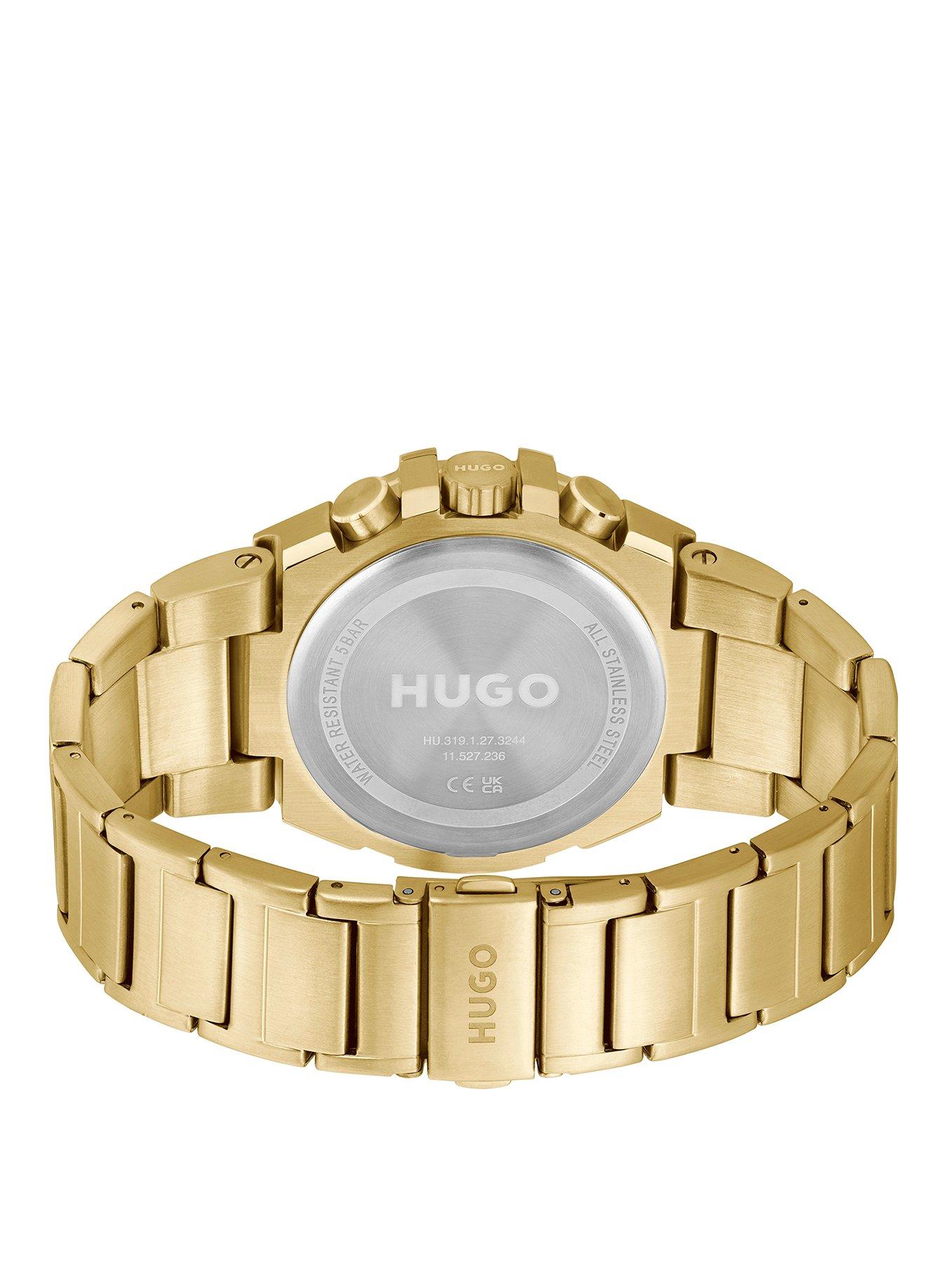Image 2 of 6 of HUGO Gents #WILD Light Yellow Gold IP Multifunction Watch