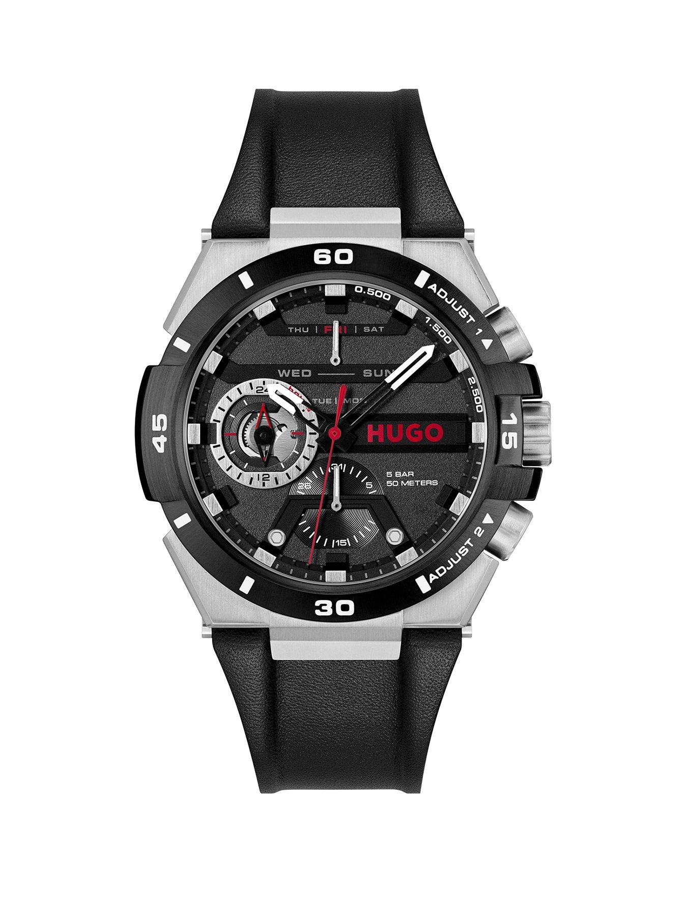 Product photograph of Hugo Gents Wild Multifunction Watch from very.co.uk