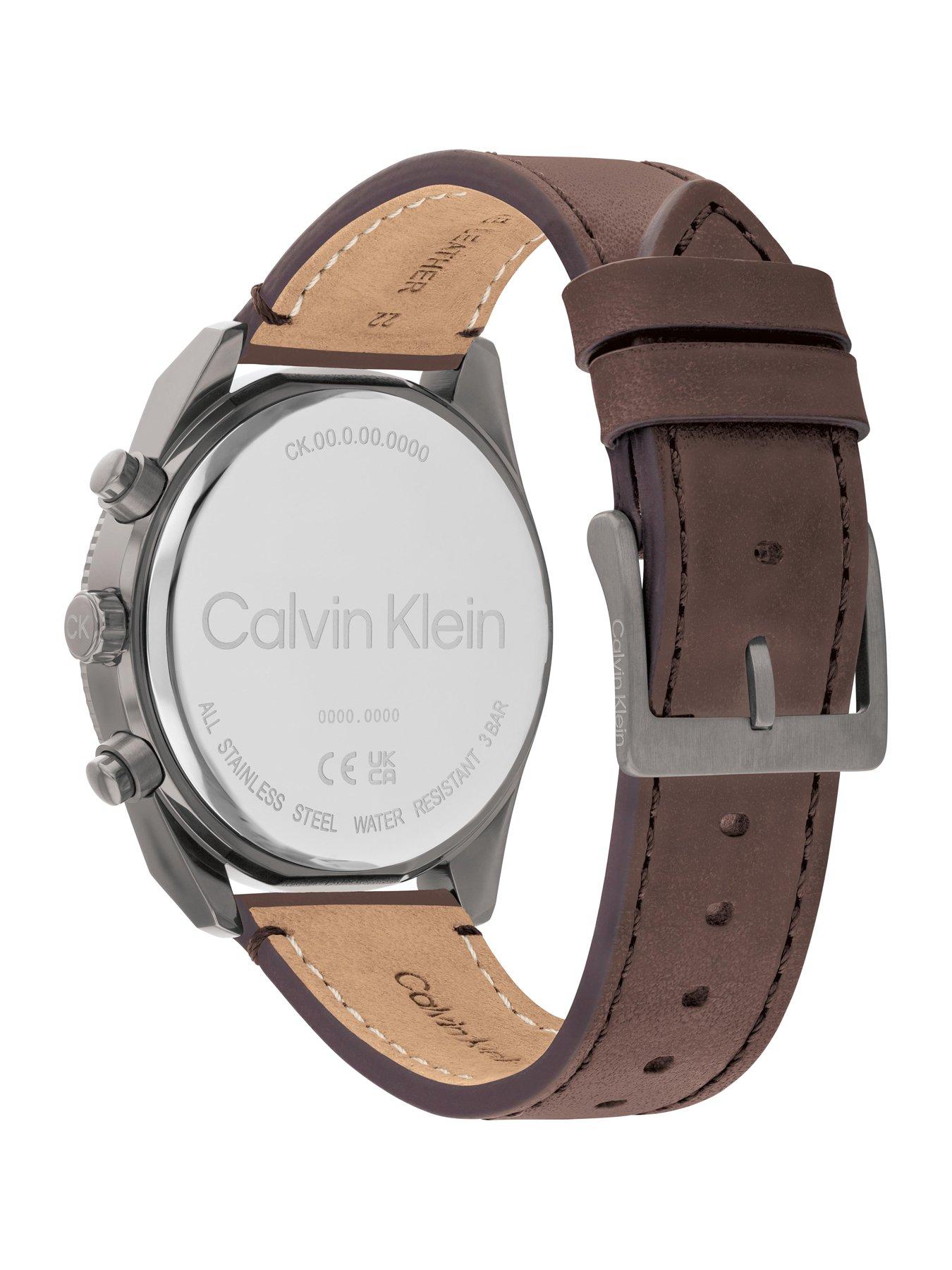 Calvin klein deals brown watch