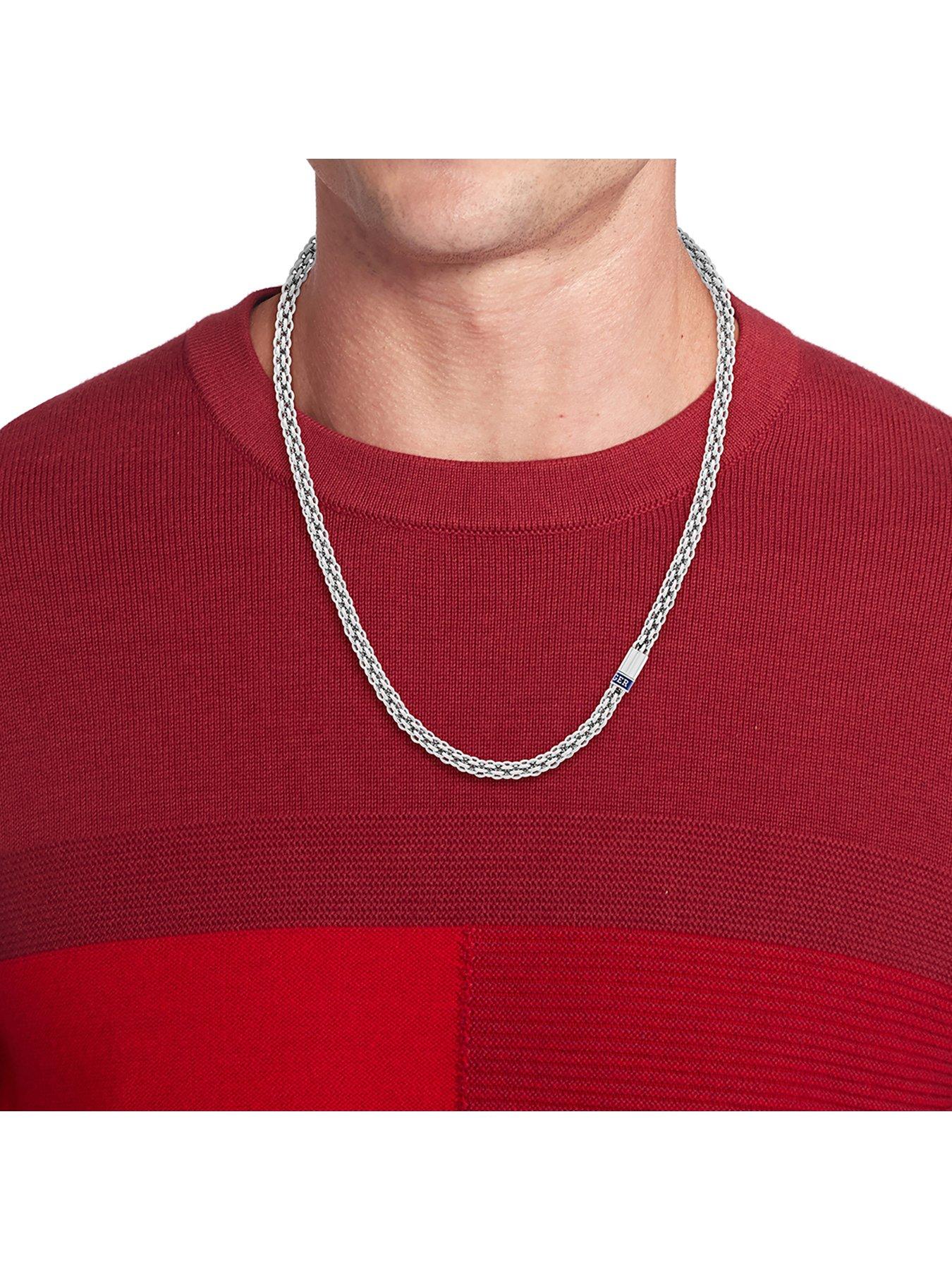 Image 3 of 5 of Tommy Hilfiger men's stainless steel chain necklace