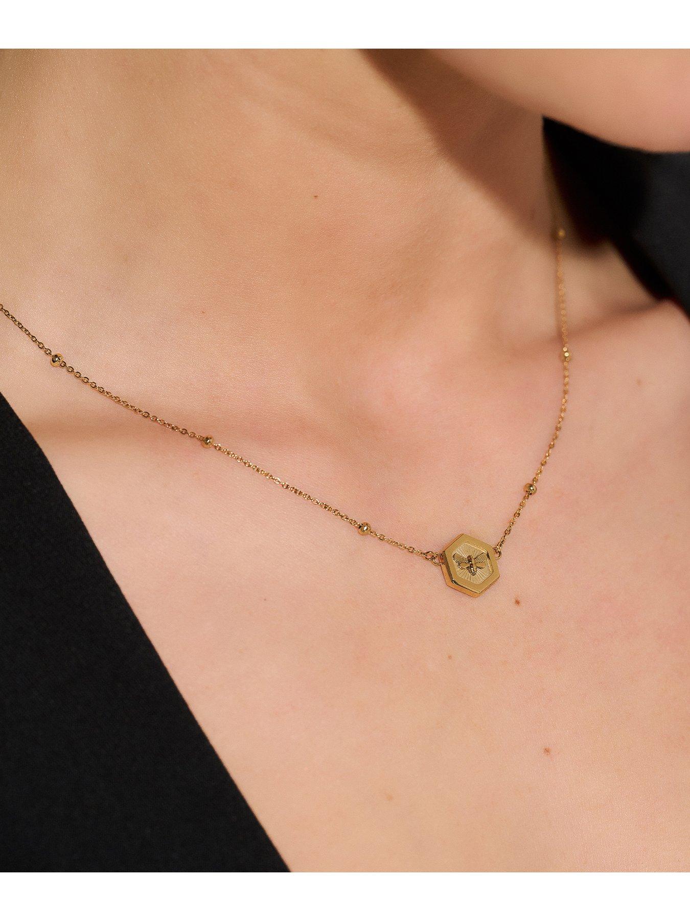 Olivia Burton Minima Bee Gold Pendant Necklace Very