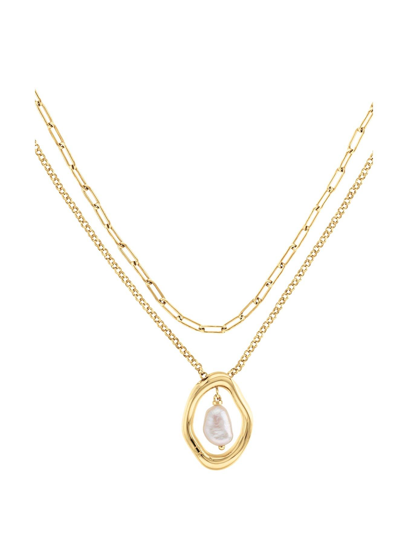 calvin-klein-womens-calvin-klein-gold-plated-double-chain-necklace-with-pearl-details