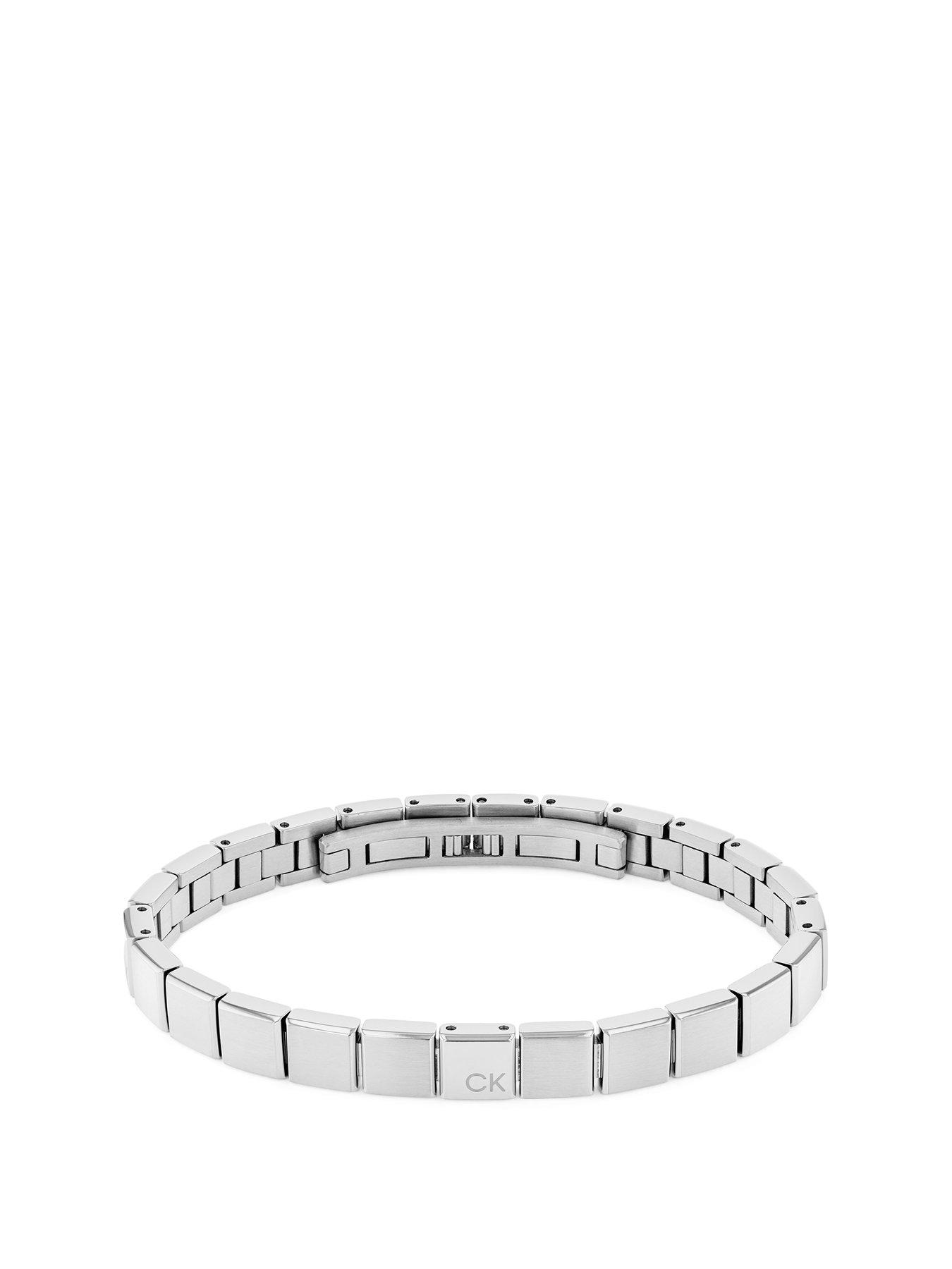 Product photograph of Calvin Klein Men S Calvin Klein Stainless Steel Bracelet from very.co.uk