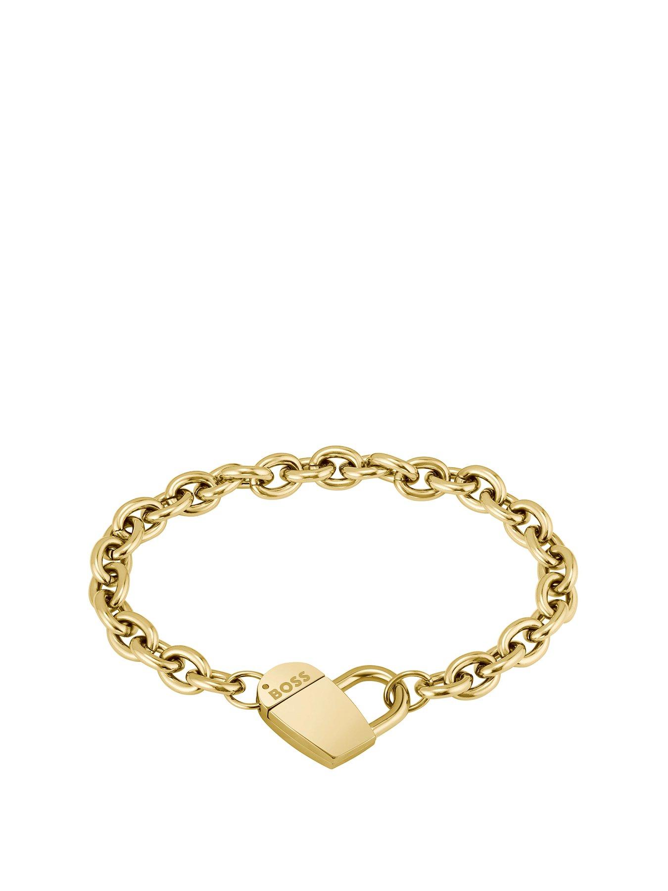 Image of BOSS Ladies Dinya light yellow gold IP Bracelet