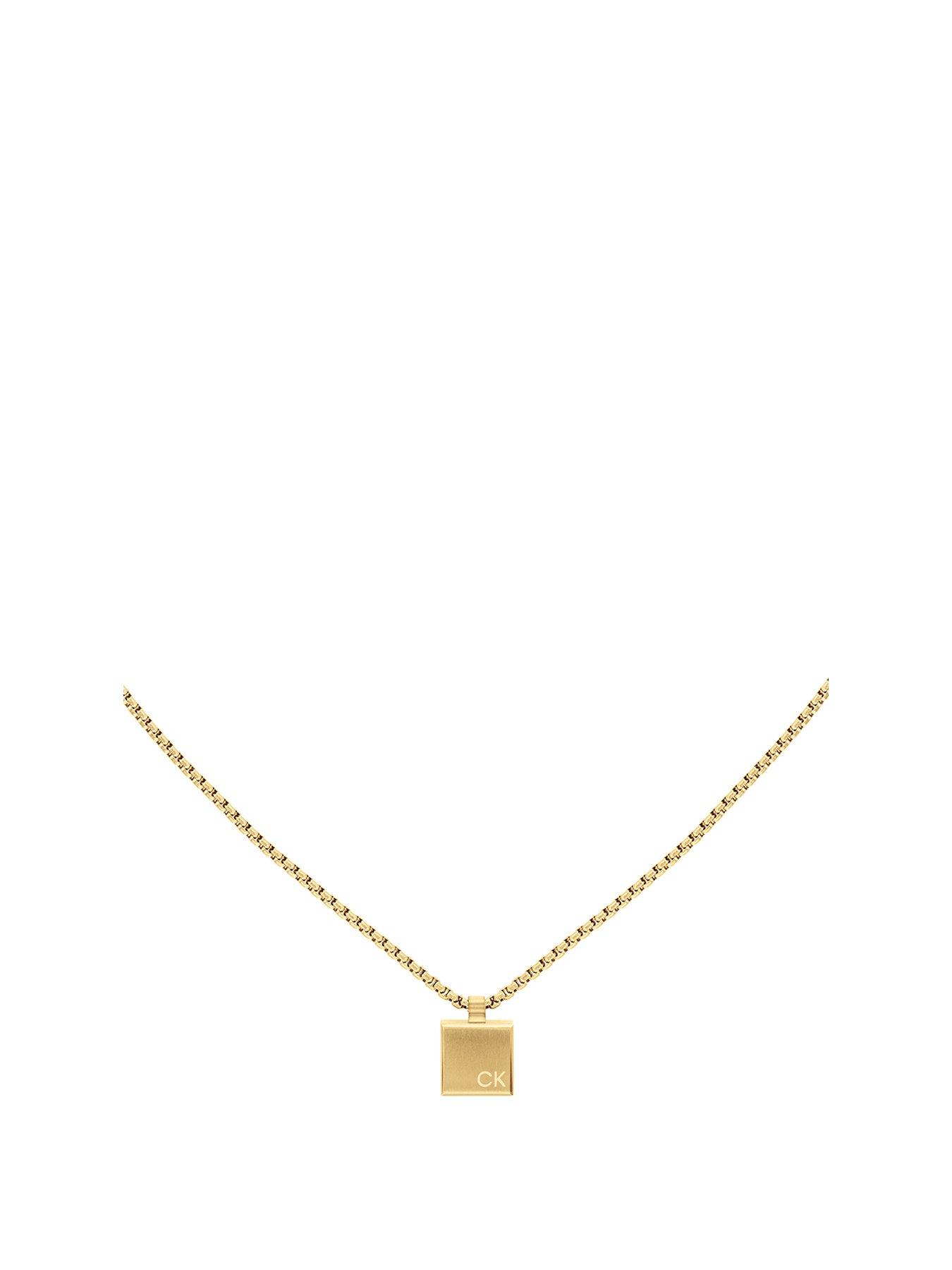 Calvin Klein Men s Calvin Klein gold plated pendant necklace Very