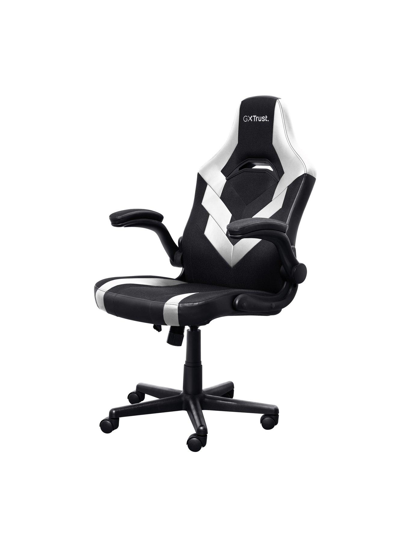 Product photograph of Trust Gxt 703 Riye Adjustable Pc Gaming Chair - White from very.co.uk