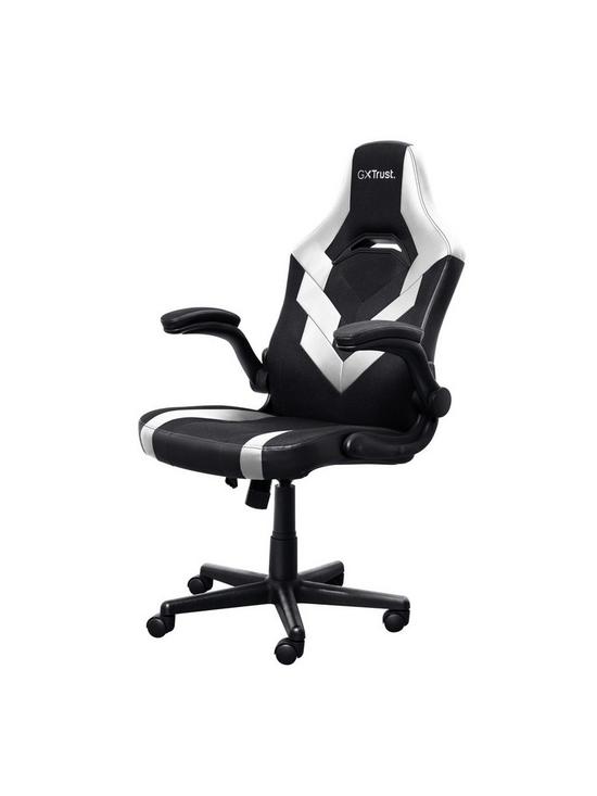 front image of trust-gxt-703-riye-adjustable-pc-gaming-chair-white