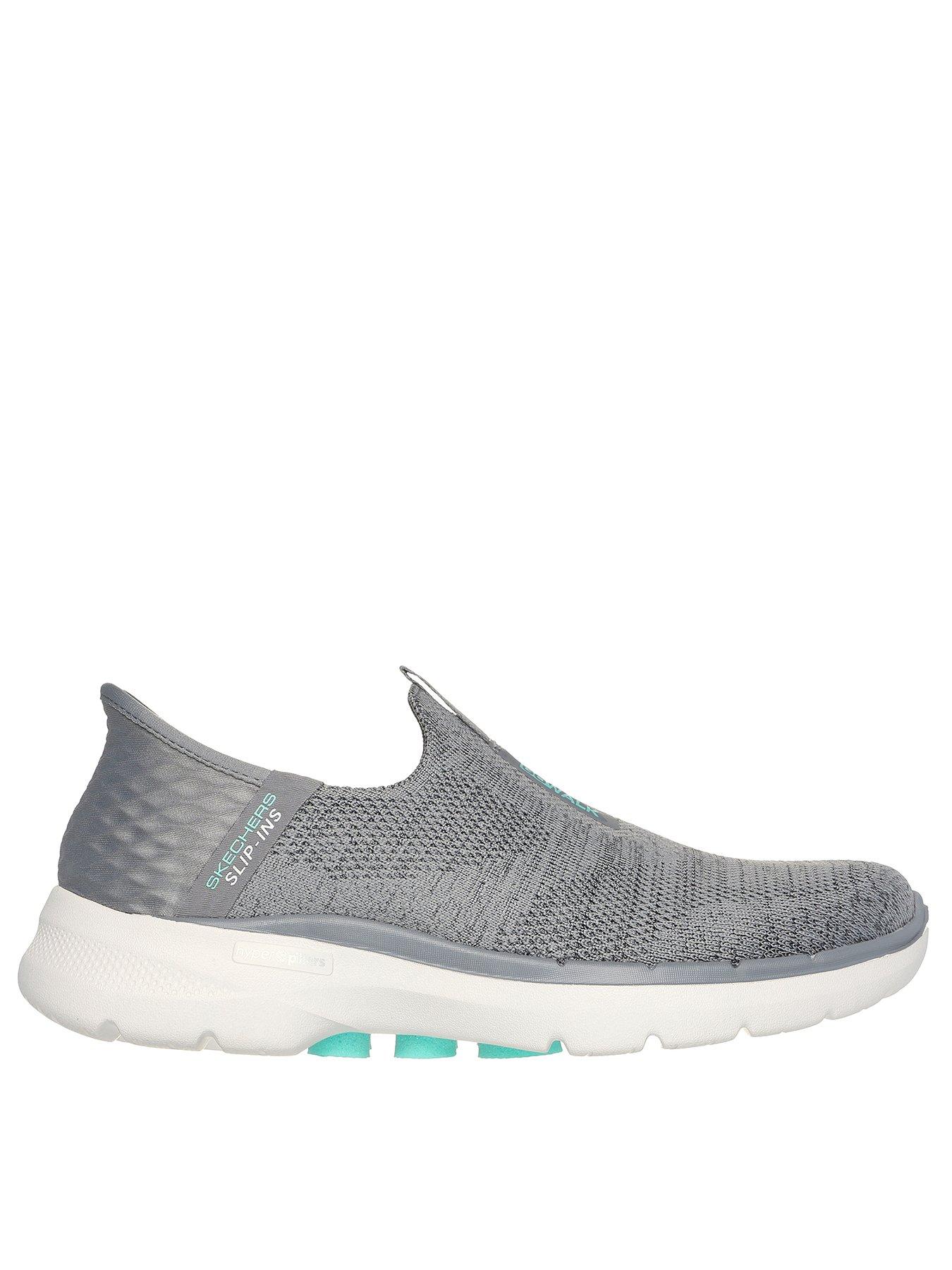 Go Walk 6 High Apex Stretch Knit Slip-ins Trainers - Grey