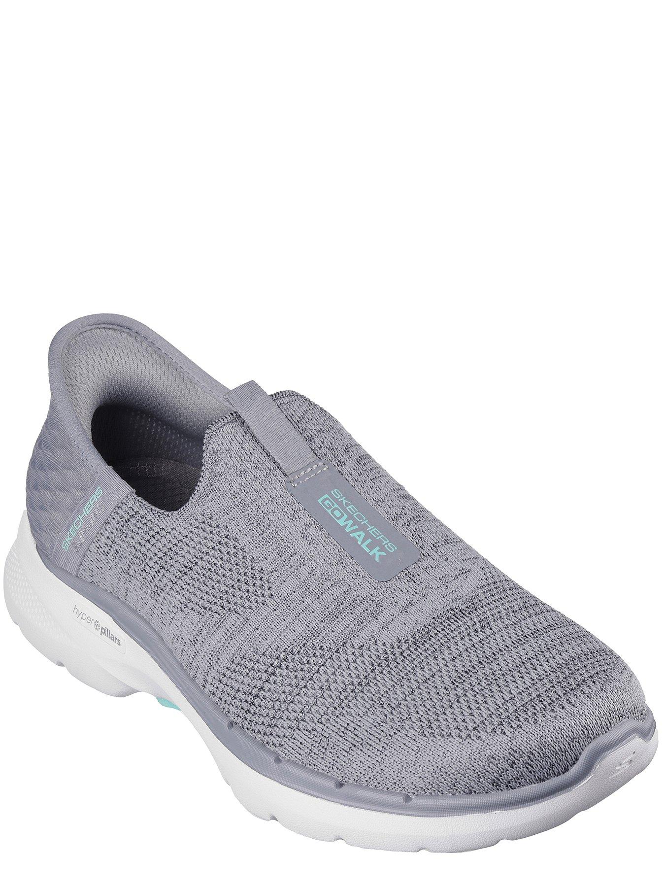 Go Walk 6 High Apex Stretch Knit Slip-ins Trainers - Grey