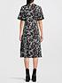  image of ps-paul-smith-short-sleeve-lace-trim-floral-dress-black