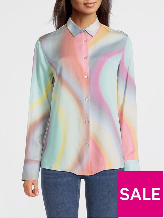 front image of ps-paul-smith-long-sleeve-swirl-shirt-multi