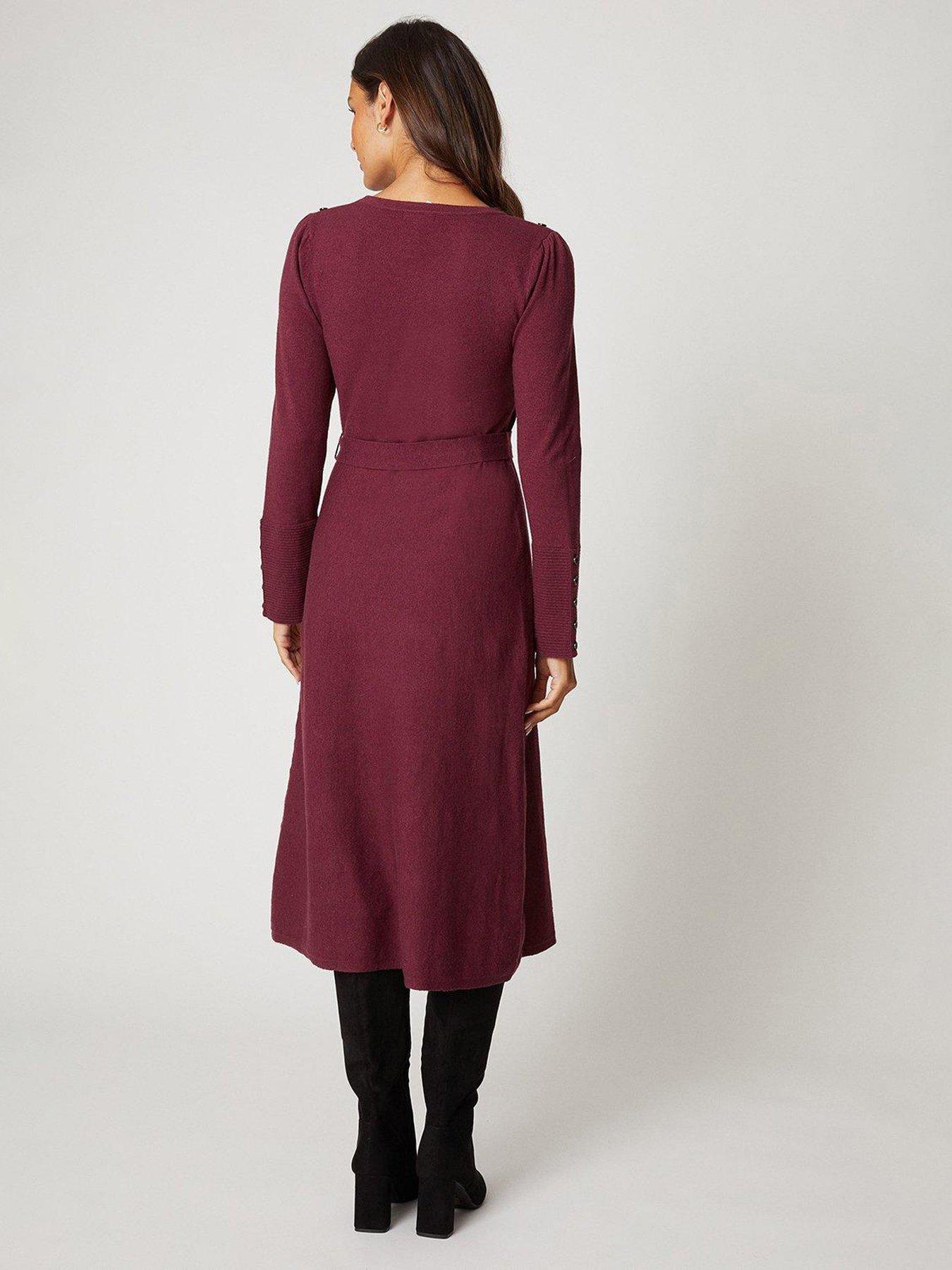 Wallis best sale burgundy dress