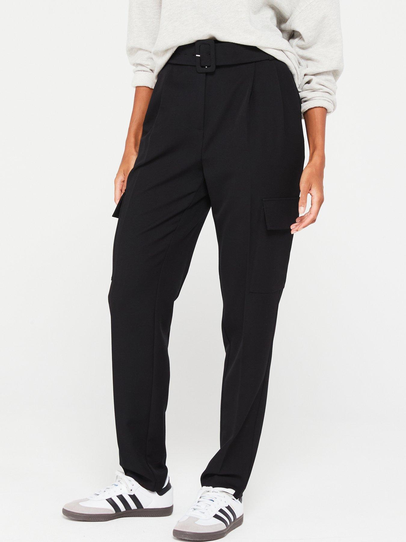 v-by-very-belted-formal-cargo-trouser-black