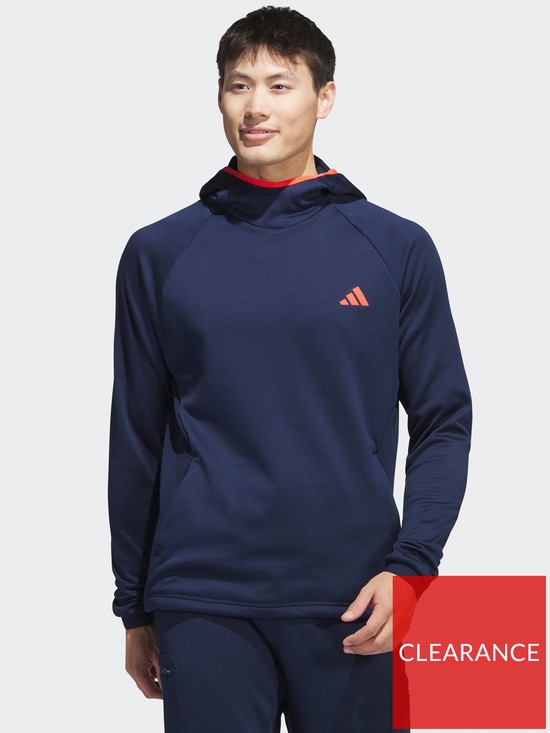front image of adidas-mens-coldrdy-hoodie-navy