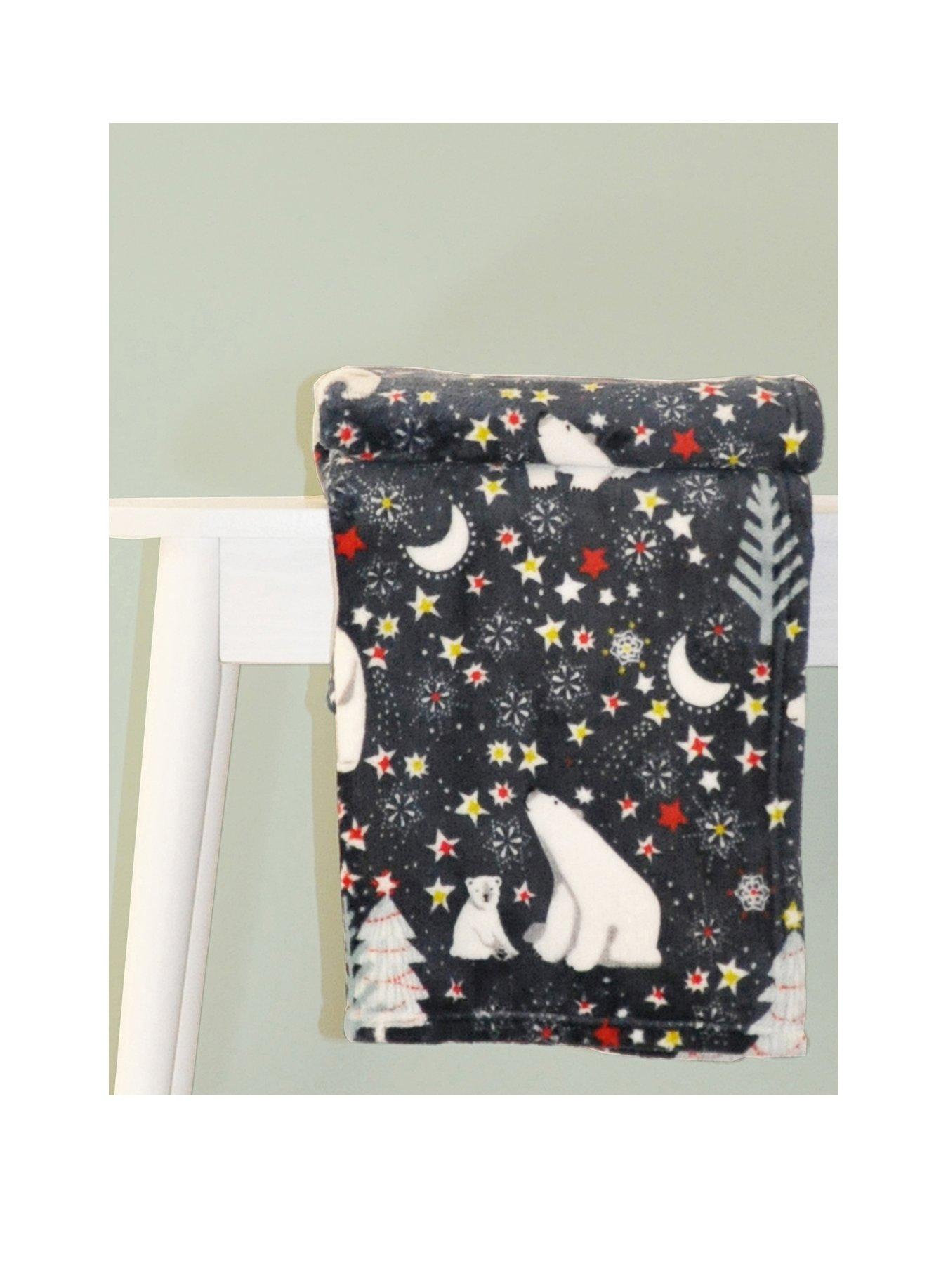 Image 2 of 3 of Fusion Starry Night Sherpa Throw - Blue