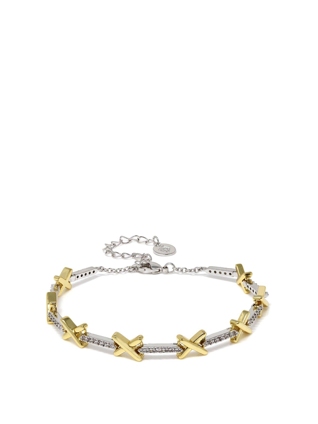 Product photograph of Say It With Luxe Kiss Tennis Bracelet from very.co.uk