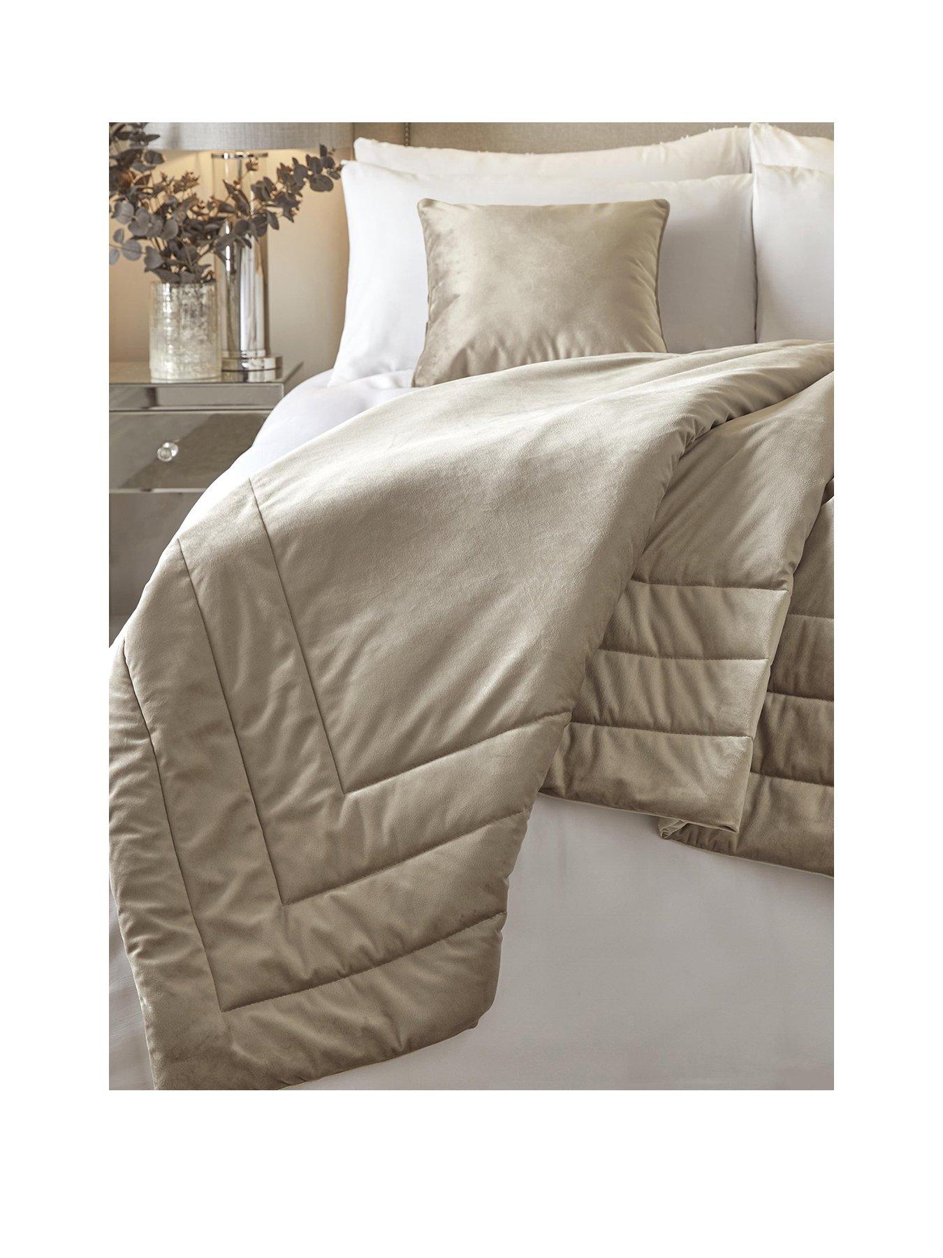 Image 2 of 3 of Soiree Melanie Bedspread Throw in Linen - 150 x 220 cm