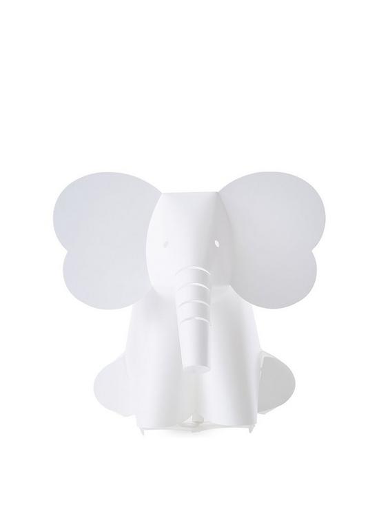 front image of glow-elephant-table-lamp