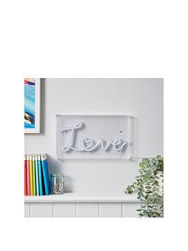 Product photograph of Glow Love Acrylic Light Box from very.co.uk