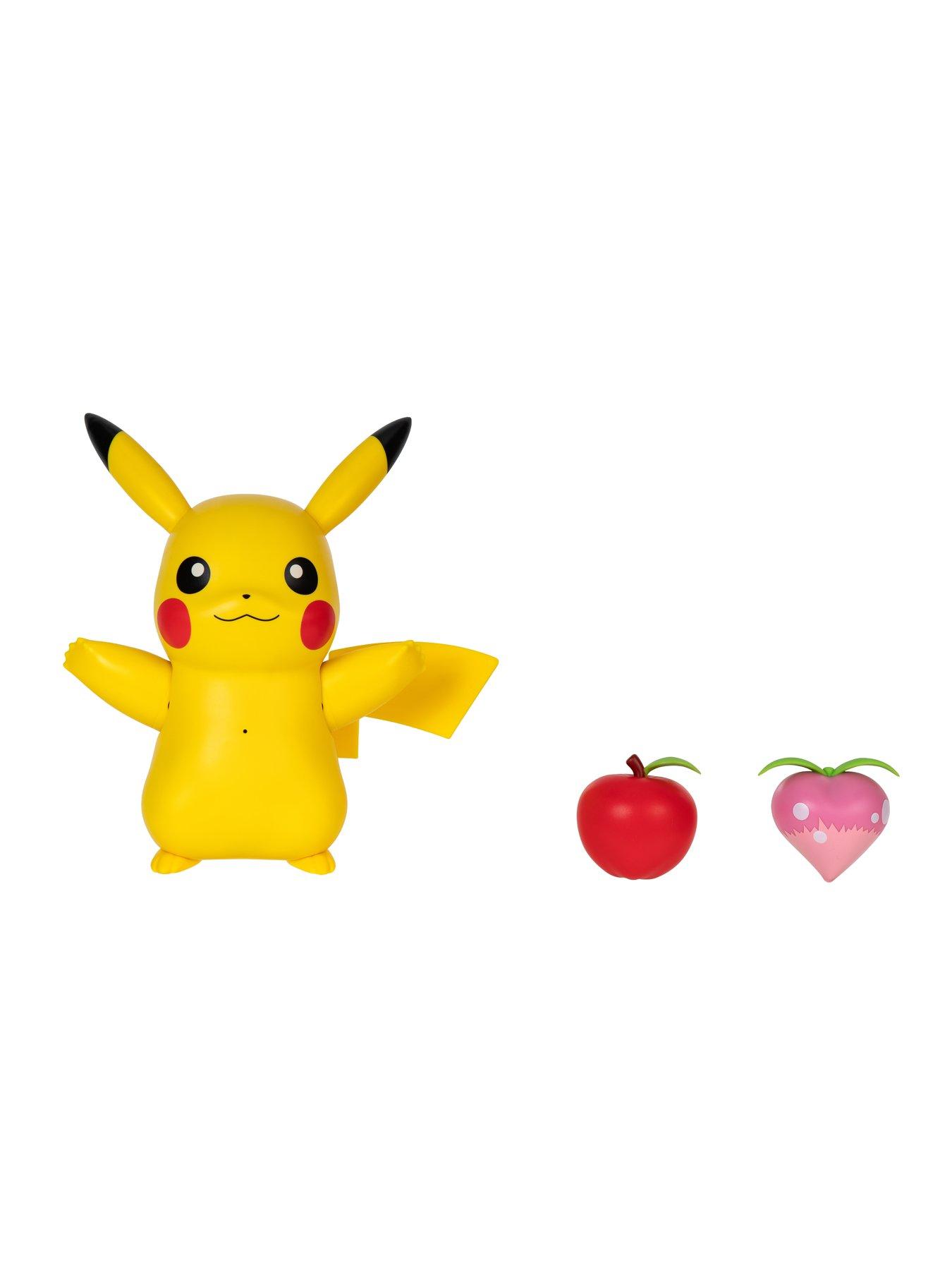 Pokemon Pokemon Train and Play Deluxe Pikachu 4.5 Inch Pikachu Figure with Lights Sounds and Moving Limbs plus Interactive Accessories Very