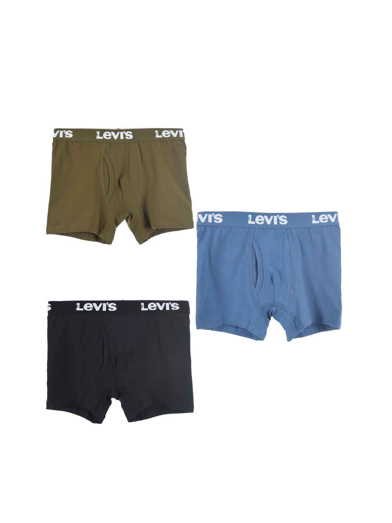 Levi's Boys 3 Pack Boxer Brief - Black