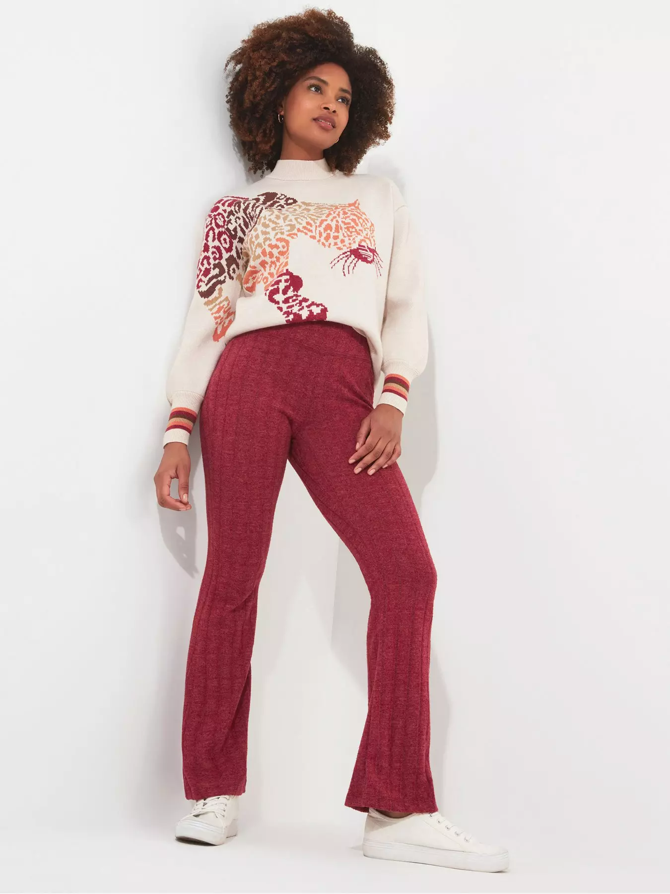 Buy Berry Red Corduroy Leggings 16, Leggings