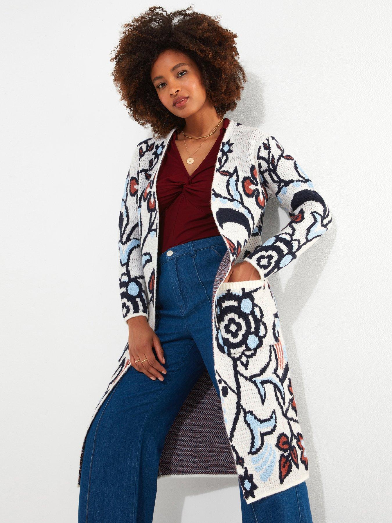 Long hotsell floral cardigan