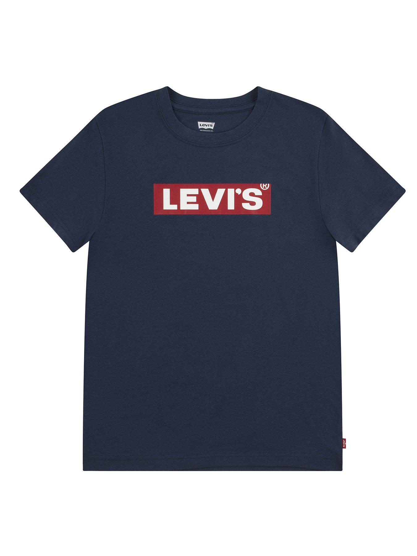 Levi s Boys Short Sleeve Box Tab T shirt Blue very