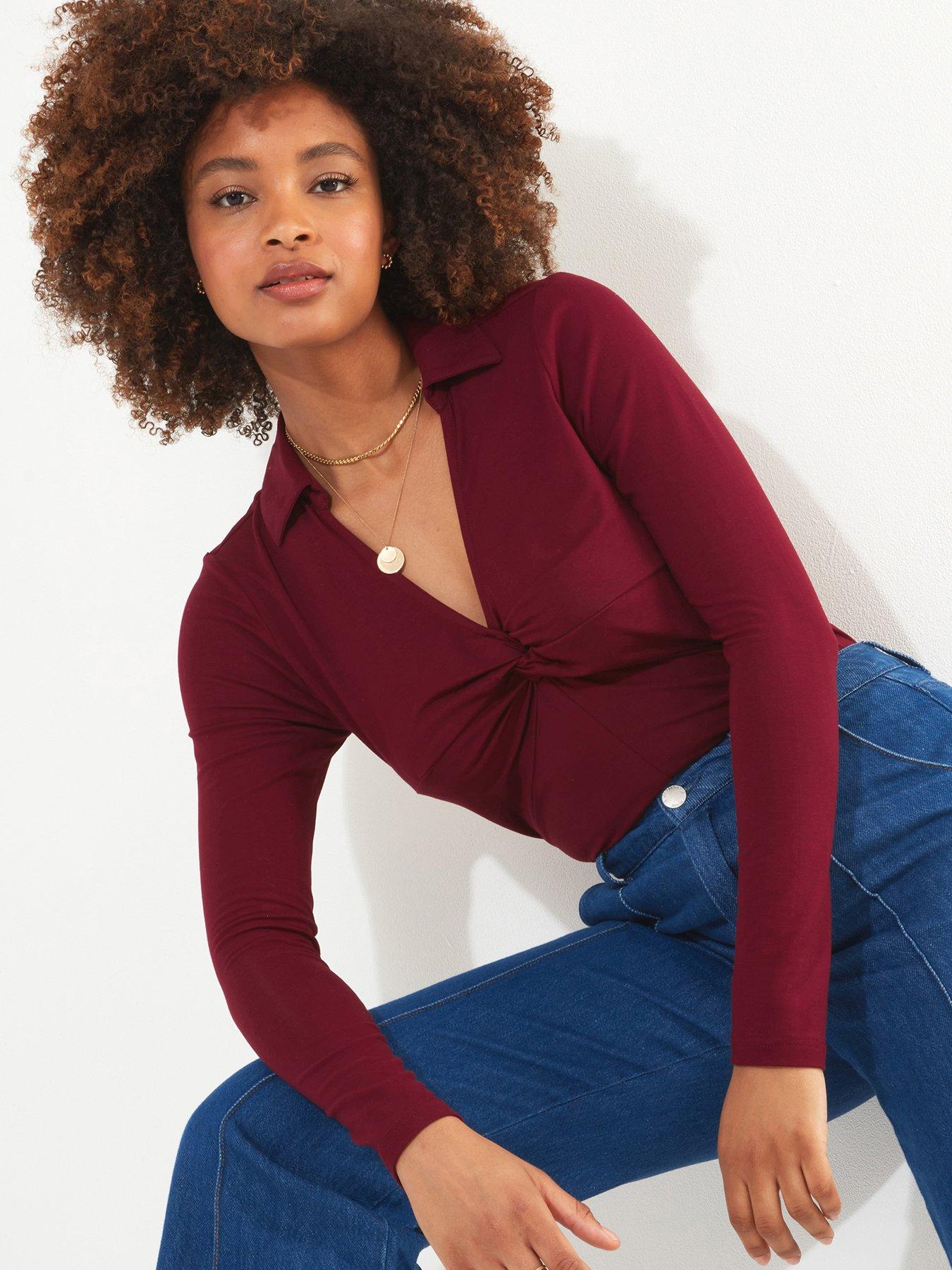 joe-browns-twist-front-jersey-top-red